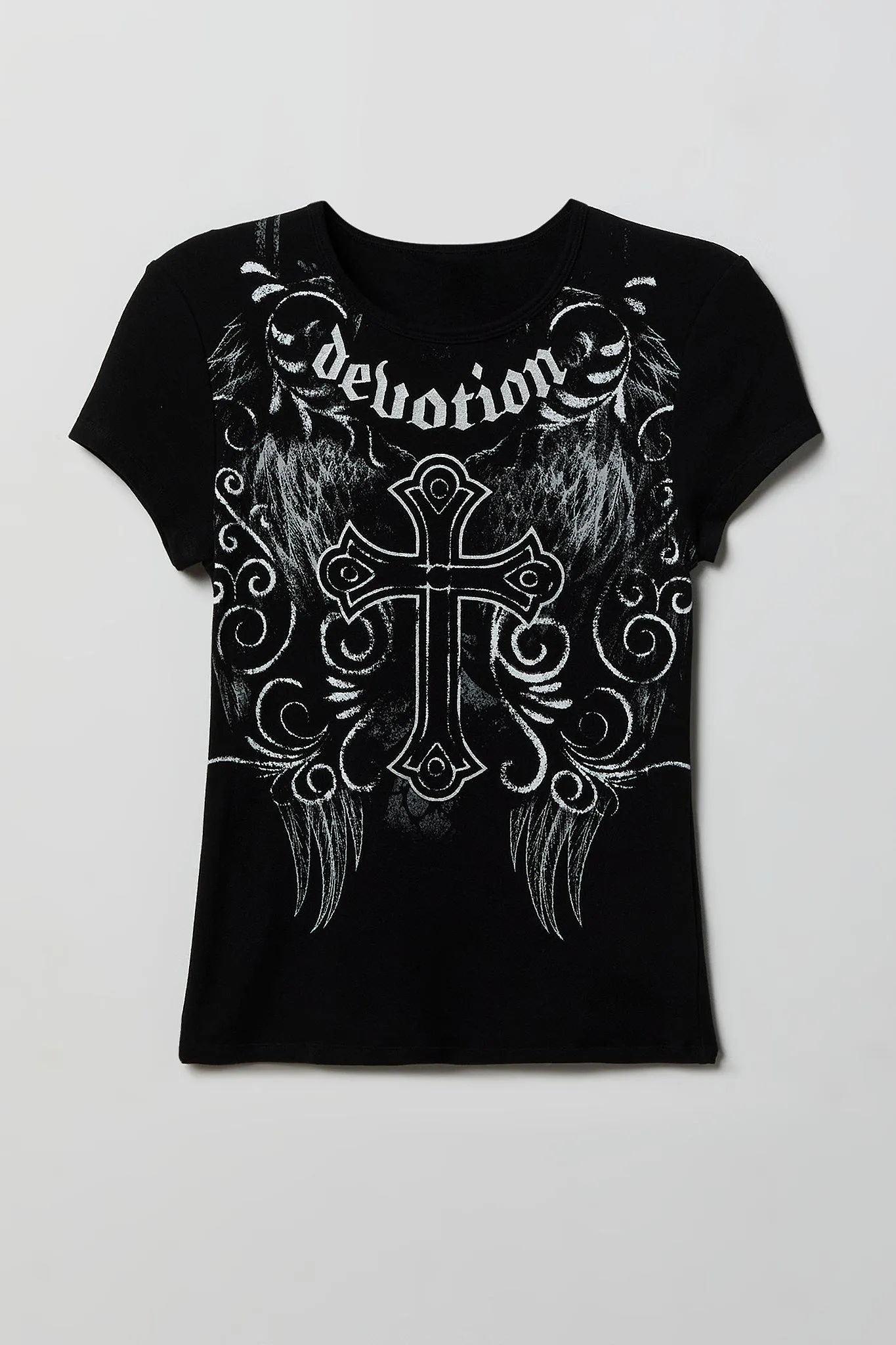 Rhinestone Fitted T-Shirt sold by Charlotte Russe