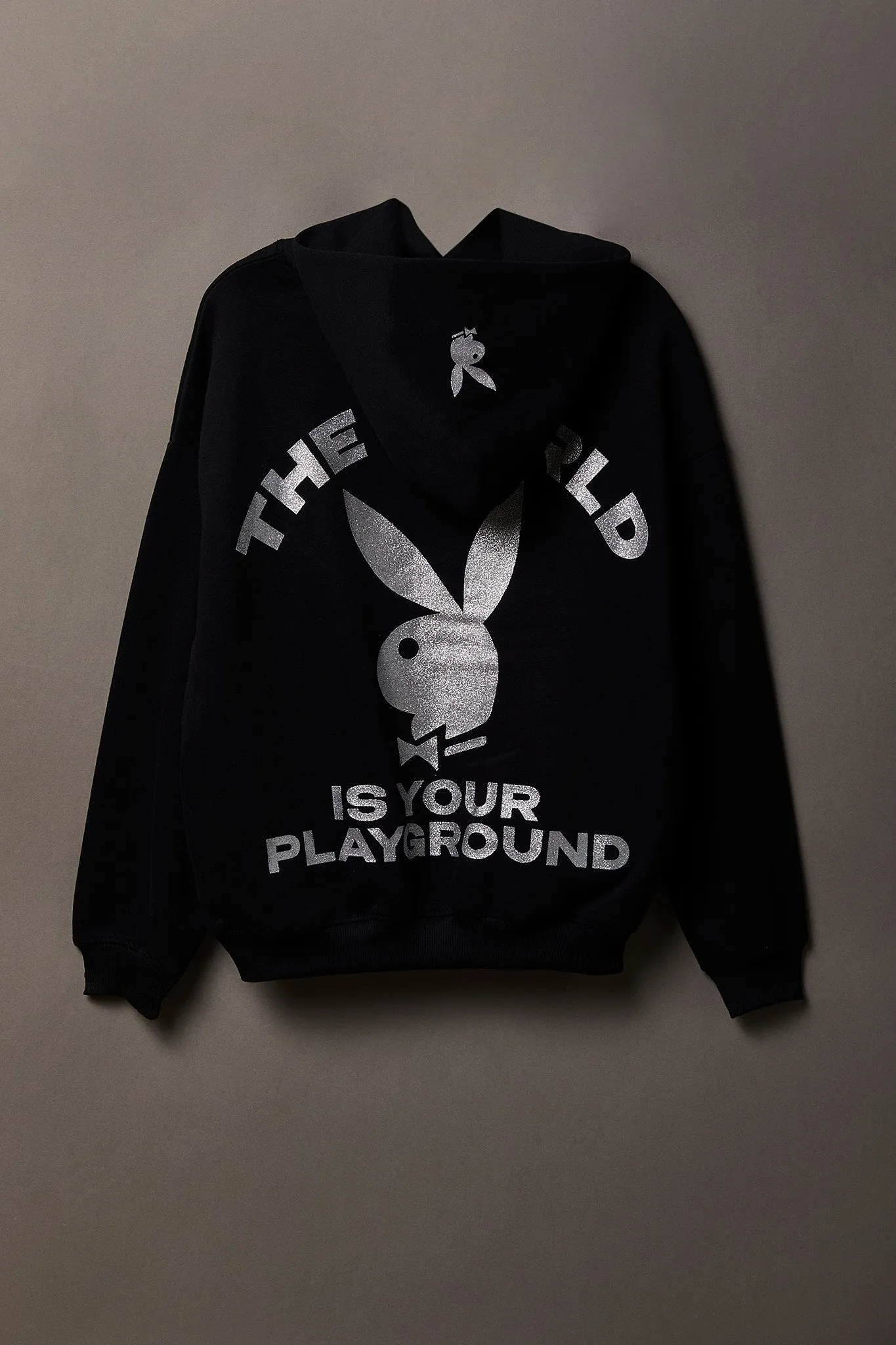 Playboy Fleece Boxy Hoodie sold by Charlotte Russe product image thumbnail 2