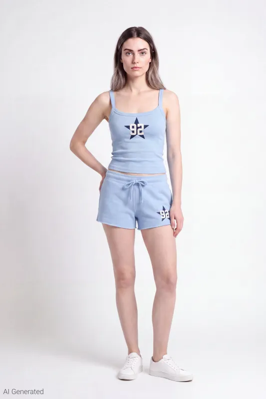 Fleece Graphic Drawstring Short made by Charlotte Russe