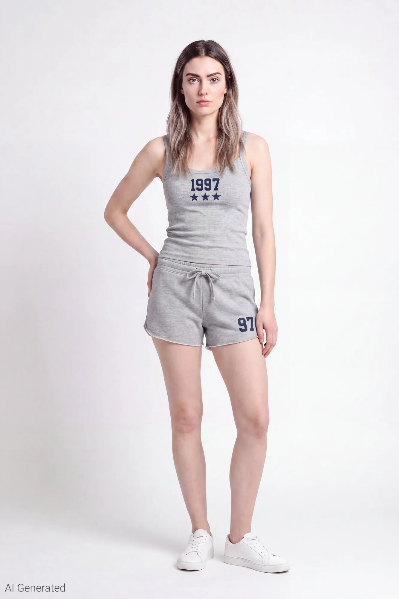 Fleece Graphic Drawstring Short sold by Charlotte Russe product image thumbnail 4