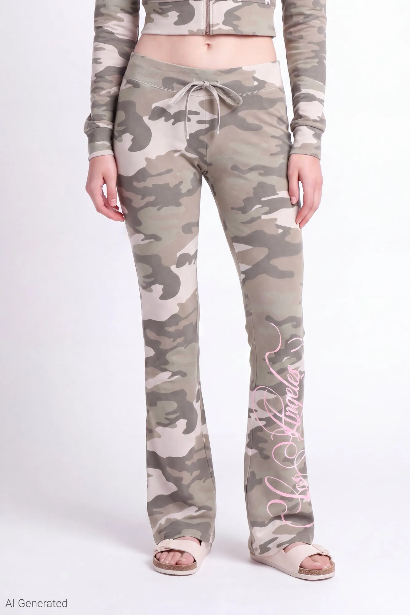 Fleece Graphic Flare Sweatpant sold by Charlotte Russe product image thumbnail 3