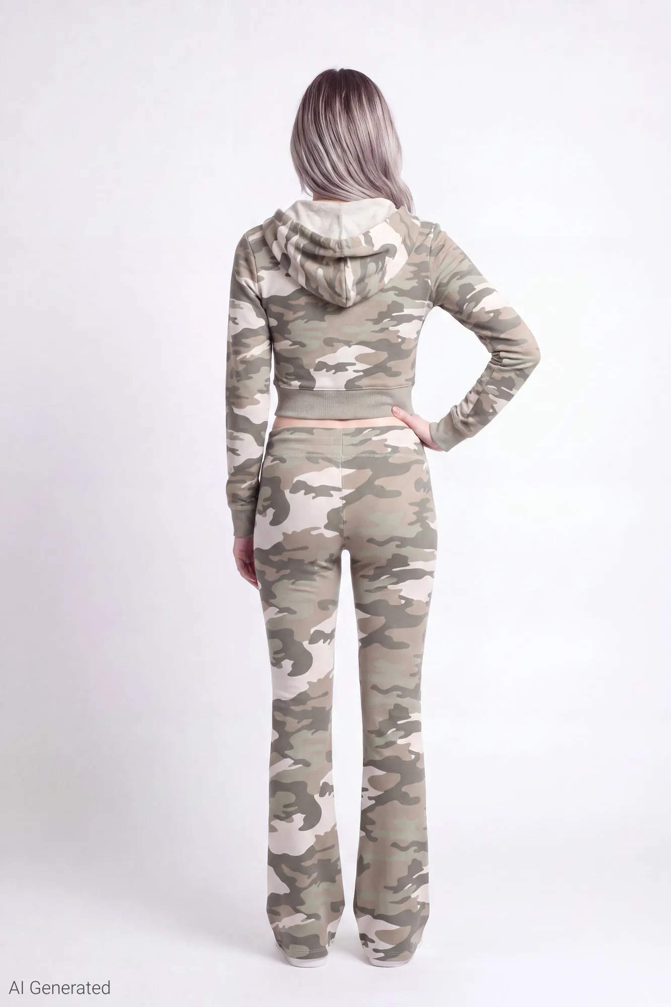 Fleece Graphic Flare Sweatpant sold by Charlotte Russe product image thumbnail 2