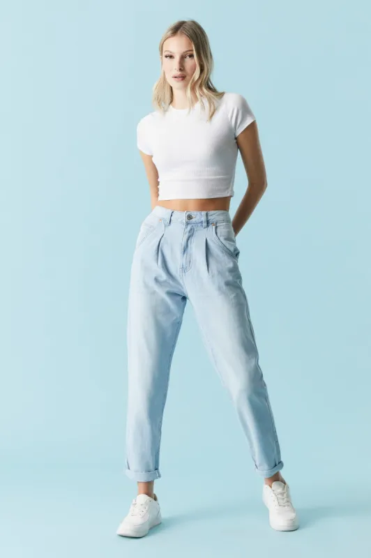 Refuge Light Wash 80's Mom Jean sold by Charlotte Russe