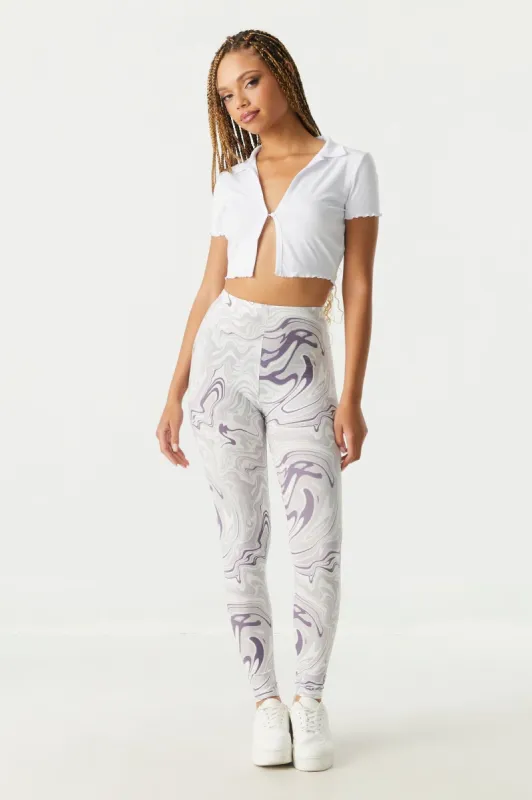 Soft Marble Print Legging sold by Charlotte Russe