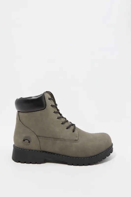 Faux-Fur Lined Suede Hiker Boot sold by Charlotte Russe