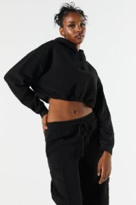 Fleece Cropped Hoodie sold by Charlotte Russe