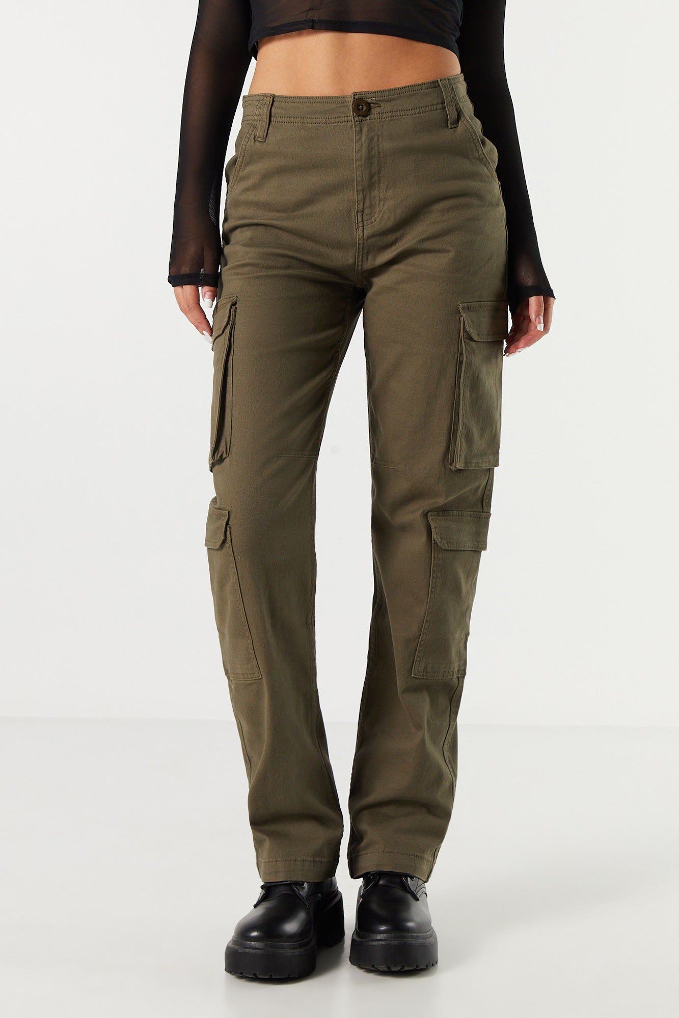 Twill Multi Pocket Cargo Pant sold by Charlotte Russe product image thumbnail 11