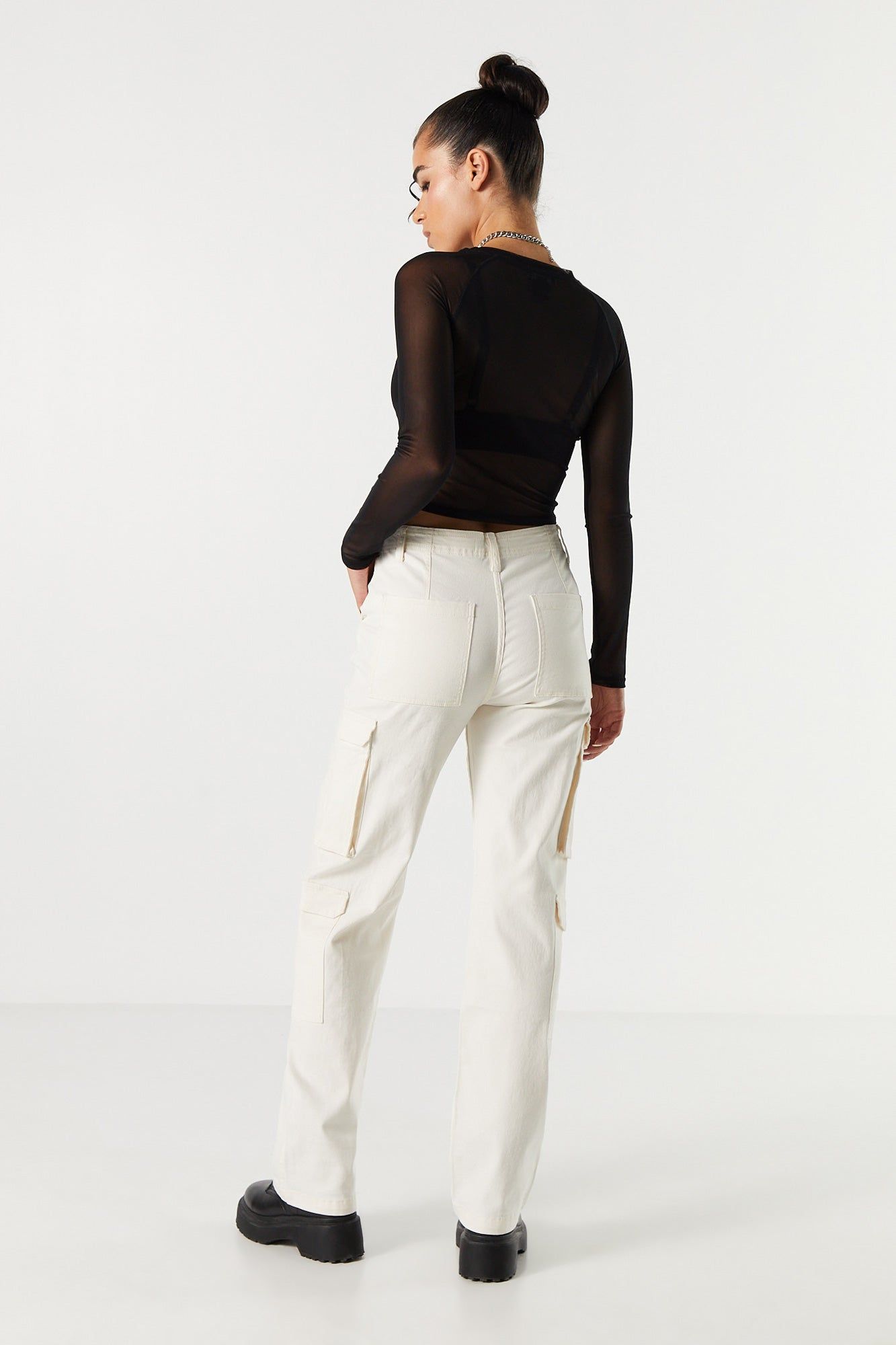 Twill Multi Pocket Cargo Pant sold by Charlotte Russe product image thumbnail 6