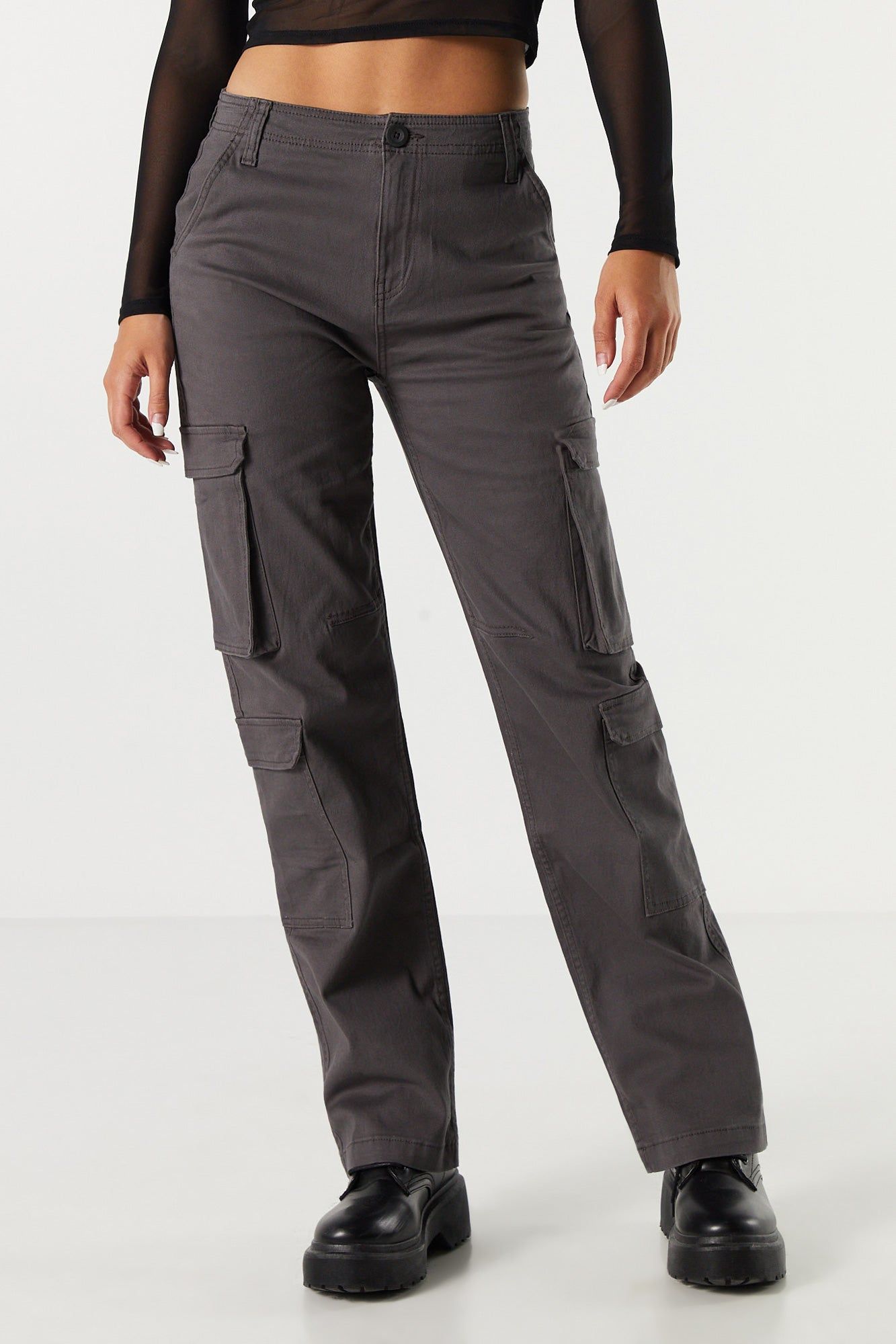 Twill Multi Pocket Cargo Pant sold by Charlotte Russe product image thumbnail 2
