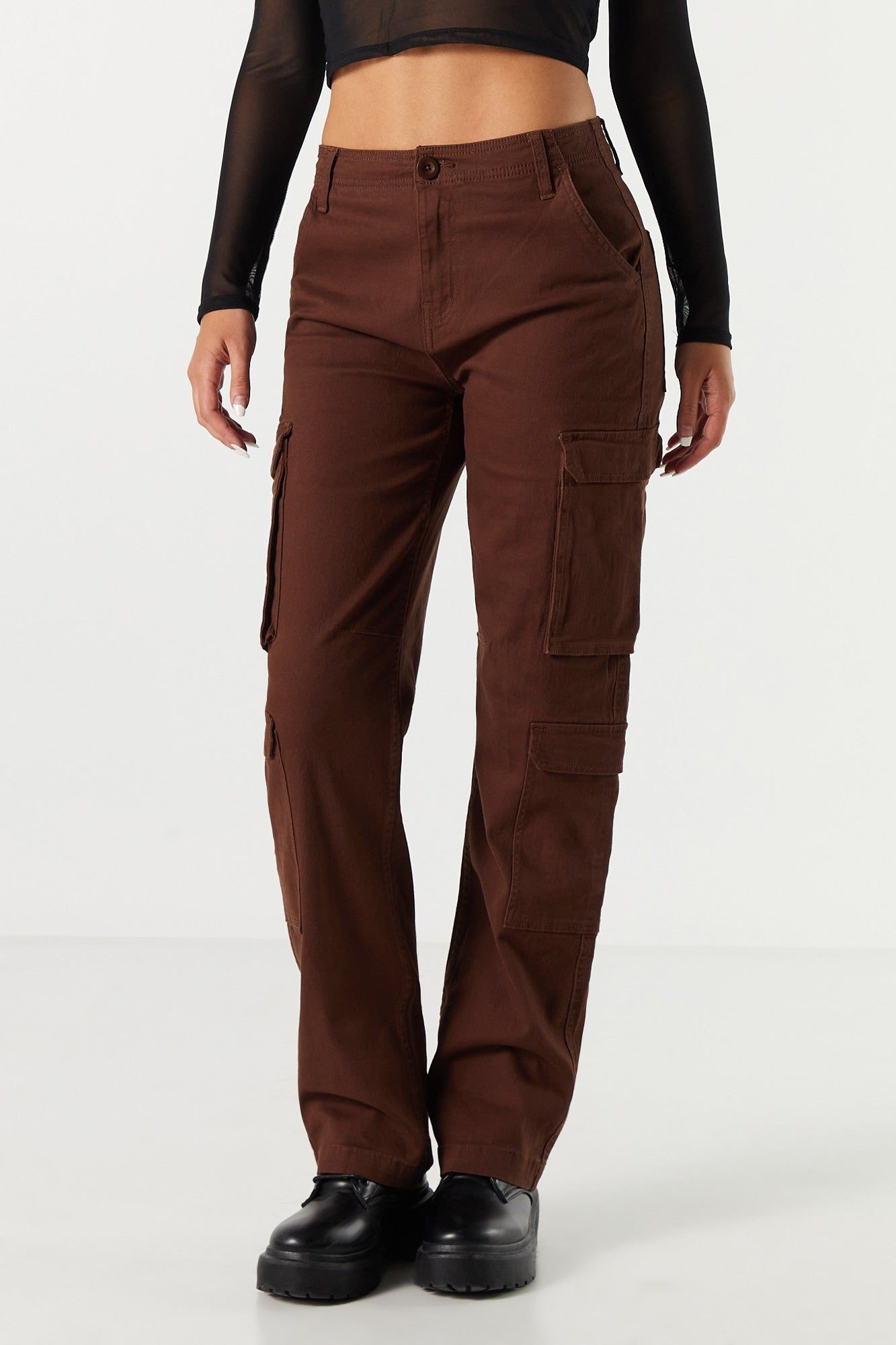 Twill Multi Pocket Cargo Pant sold by Charlotte Russe product image thumbnail 8