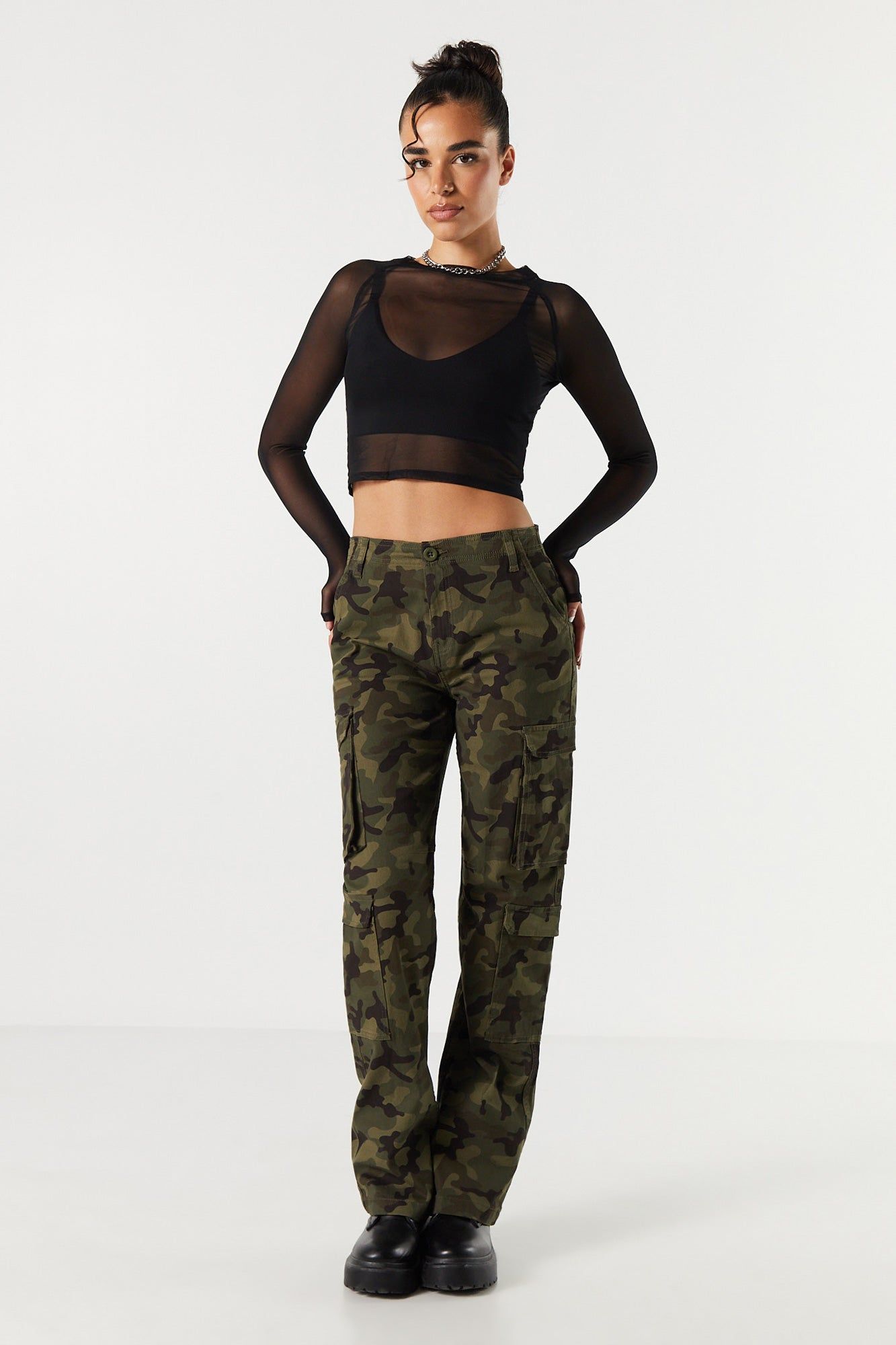 Twill Multi Pocket Cargo Pant sold by Charlotte Russe product image thumbnail 13
