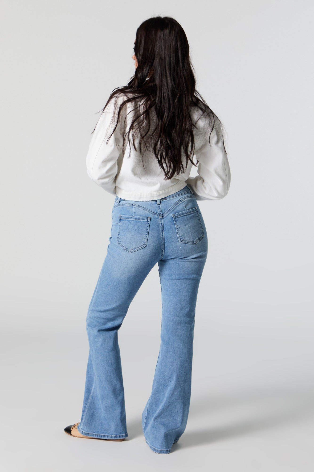 Austin Light Wash Flare Jean sold by Charlotte Russe product image thumbnail 3