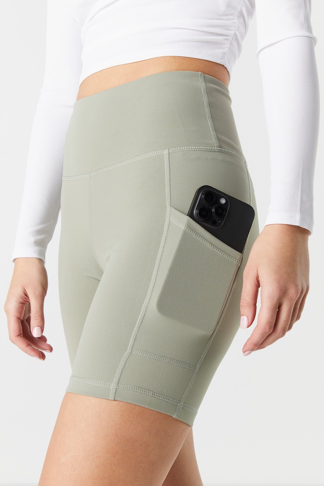 Side Pocket Biker Short sold by Charlotte Russe product image thumbnail 4