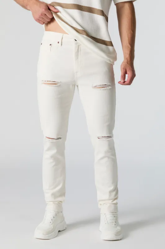 White Wash Distressed Slim Jean sold by Charlotte Russe
