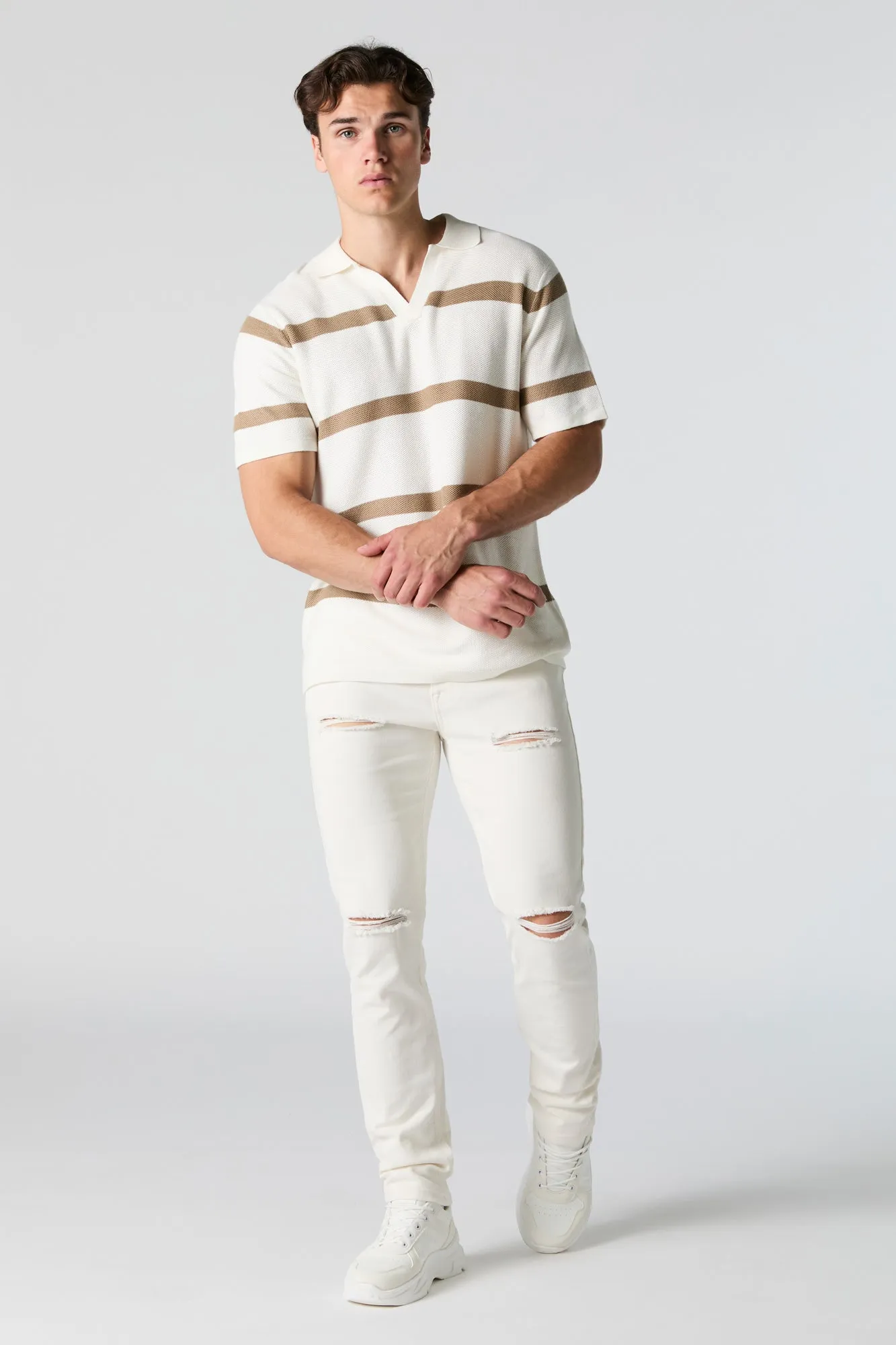 White Wash Distressed Slim Jean sold by Charlotte Russe product image thumbnail 2