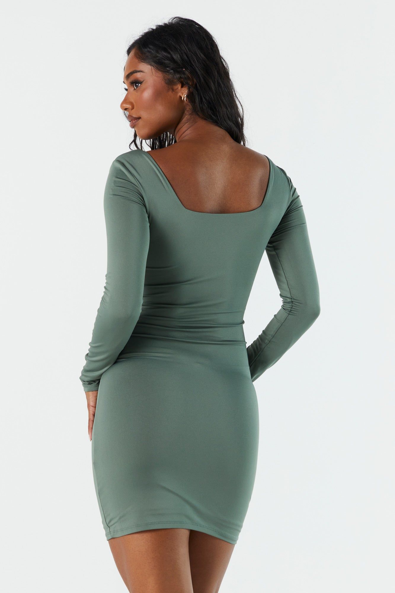 Contour Long Sleeve Bodycon Mini Dress sold by Charlotte Russe product image thumbnail 2