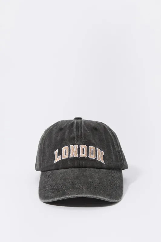 London Embroidered Washed Baseball Hat sold by Charlotte Russe