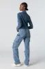 Multi Pocket Toggle Hem Straight Leg Cargo Jean sold by Charlotte Russe