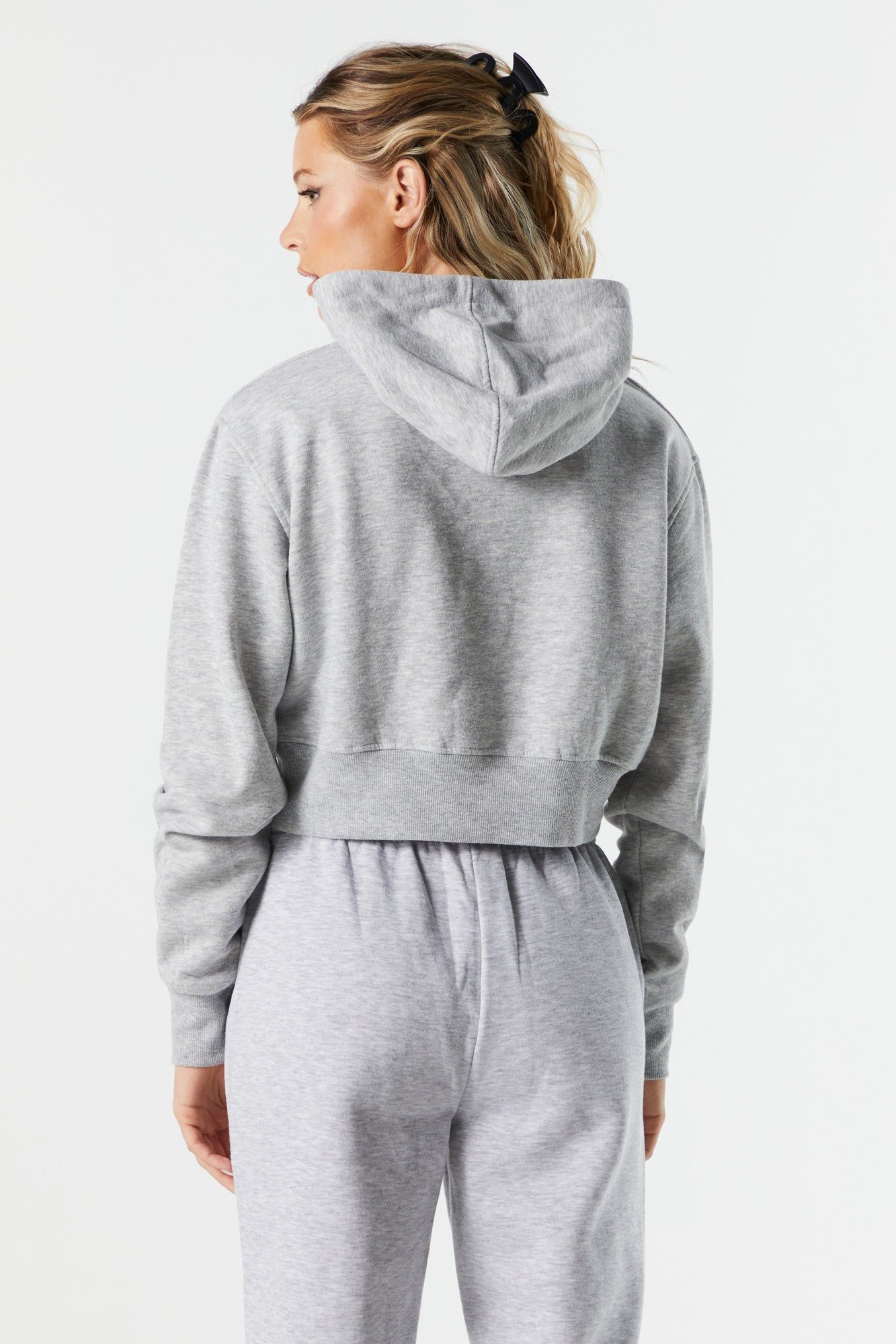 Fleece Cropped Hoodie sold by Charlotte Russe product image thumbnail 5