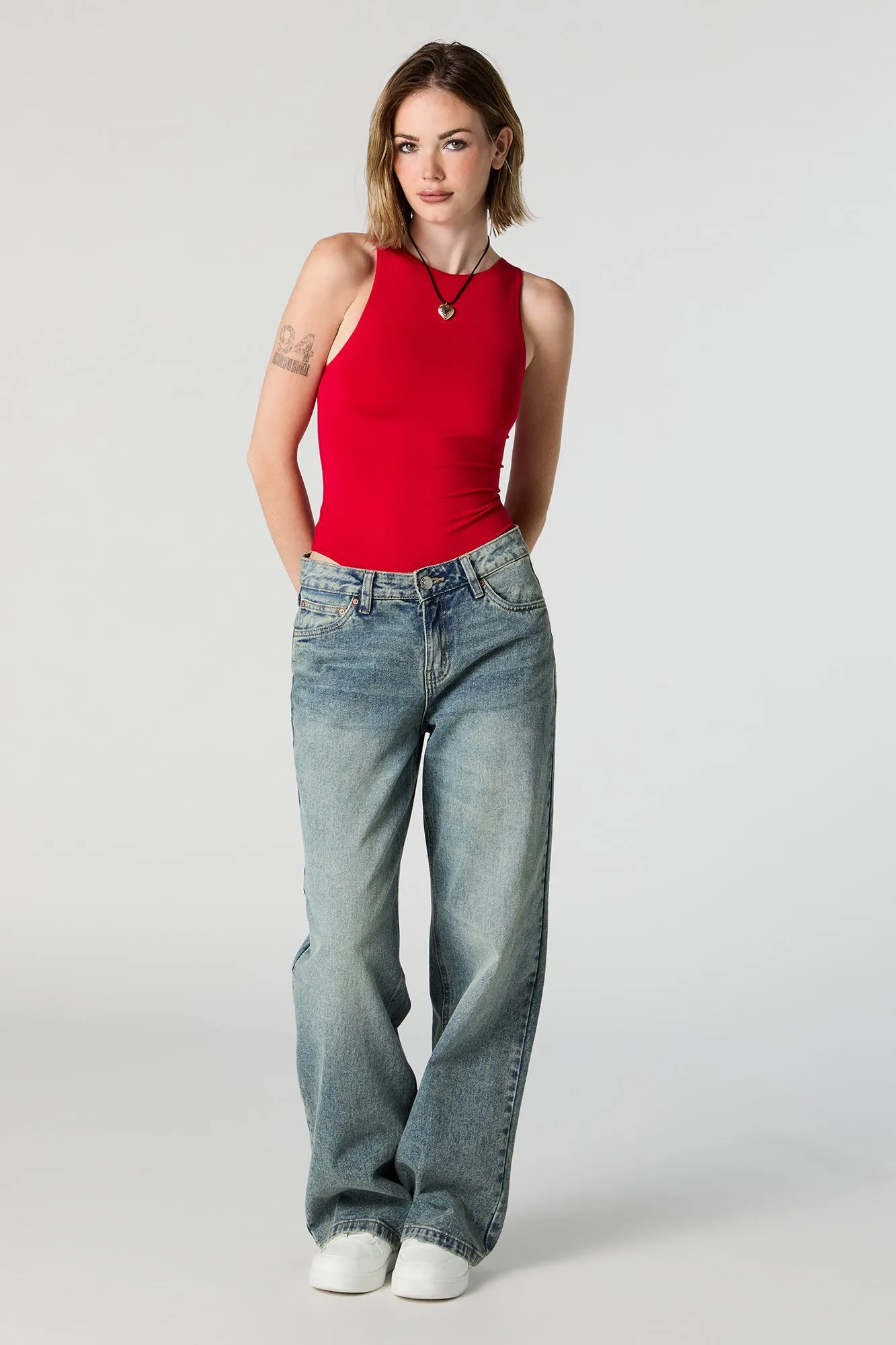 Contour High Neck Tank Bodysuit sold by Charlotte Russe product image thumbnail 3