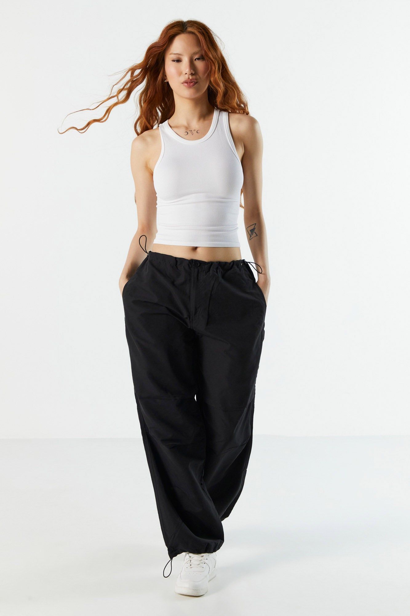 Solid Parachute Pant sold by Charlotte Russe