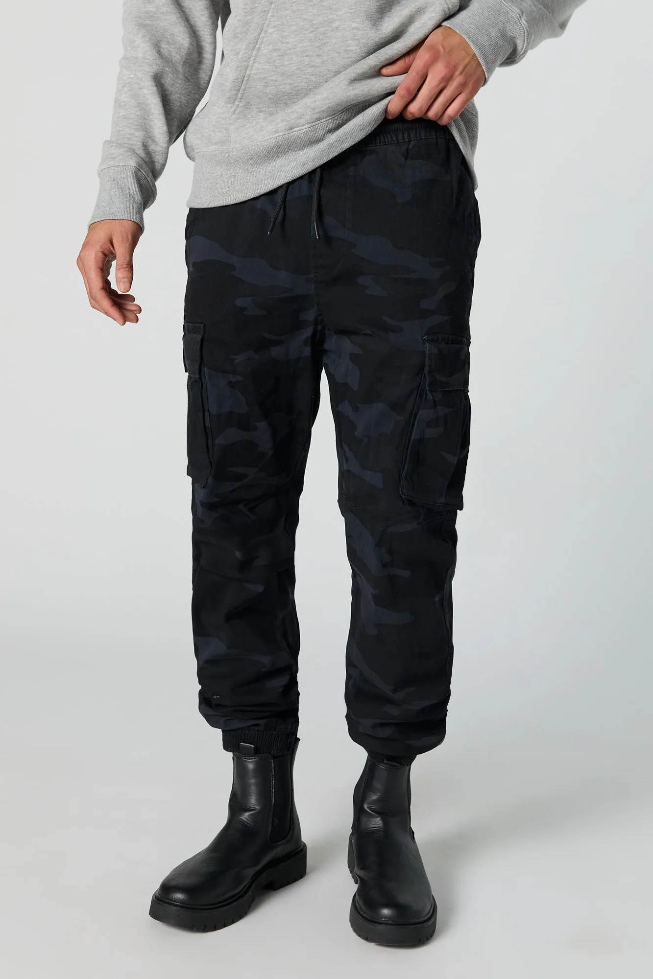 Camo Drawstring Cargo Jogger sold by Charlotte Russe product image thumbnail 4