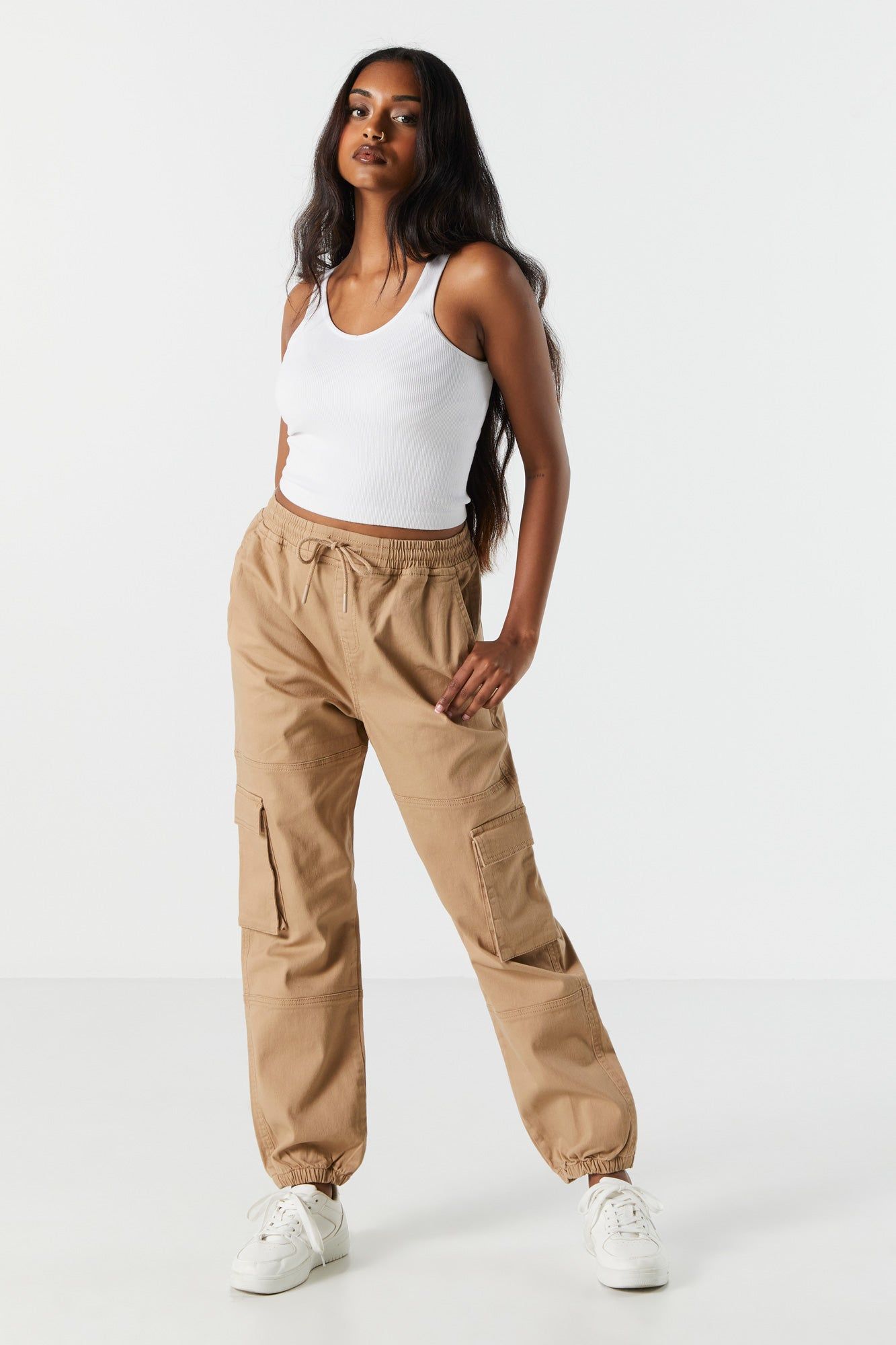 Drawstring Cargo Jogger sold by Charlotte Russe product image thumbnail 4