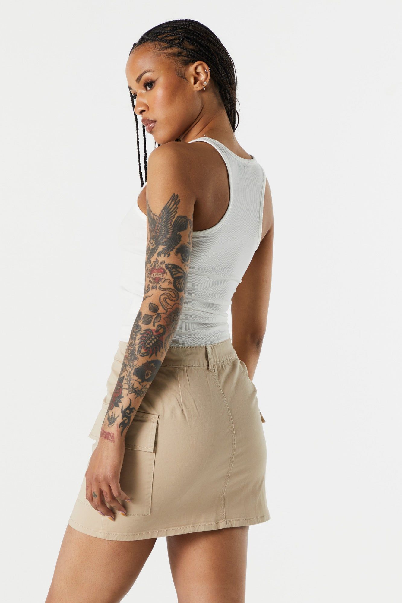 Twill Cargo Mini Skirt sold by Charlotte Russe product image thumbnail 8