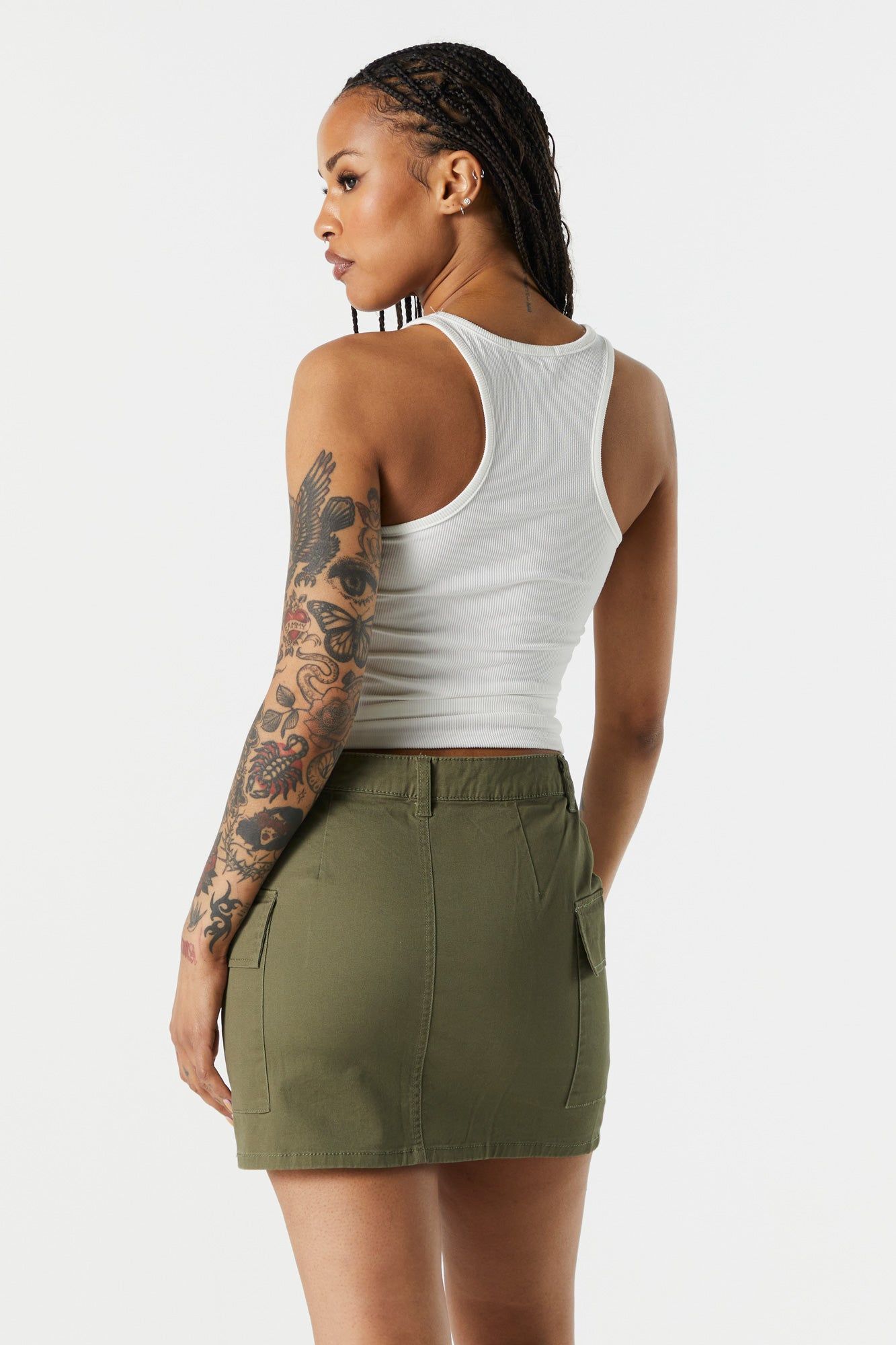 Twill Cargo Mini Skirt sold by Charlotte Russe product image thumbnail 2