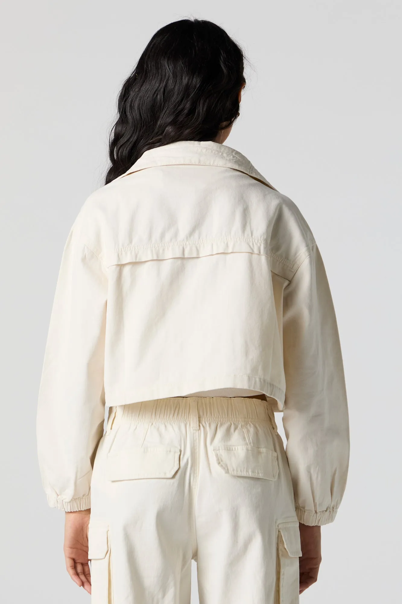 Zip-Up Cargo Jacket sold by Charlotte Russe product image thumbnail 3