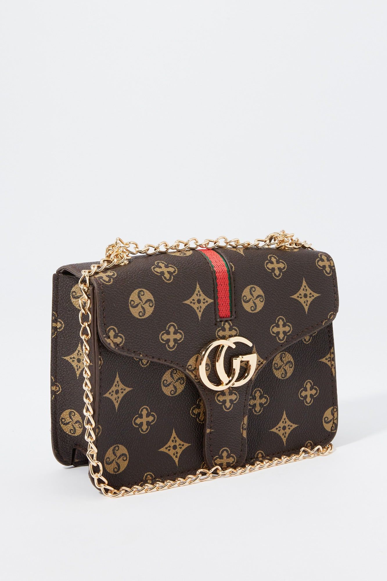 Brown Print Crossbody Purse sold by Charlotte Russe product image thumbnail 2