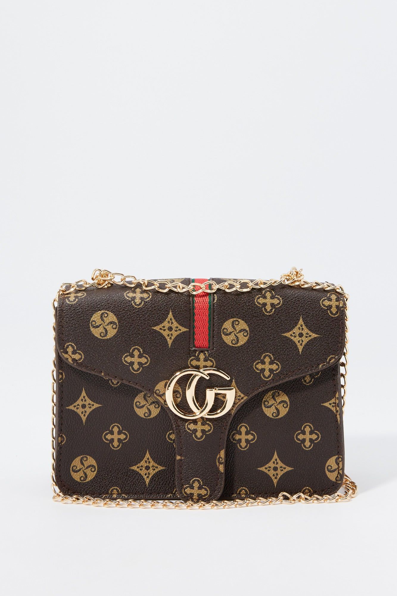 Brown Print Crossbody Purse sold by Charlotte Russe