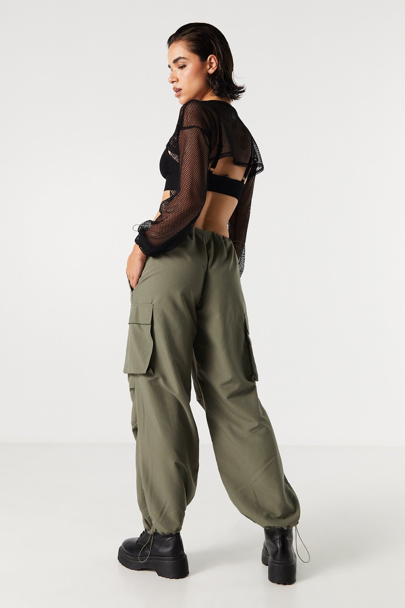 Cargo Parachute Pant sold by Charlotte Russe product image thumbnail 3