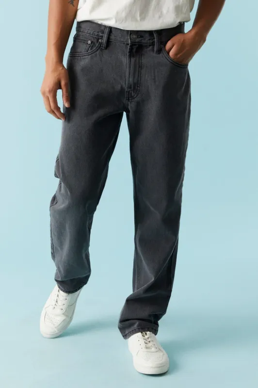 Gray Wash Loose Leg Baggy Jean sold by Charlotte Russe