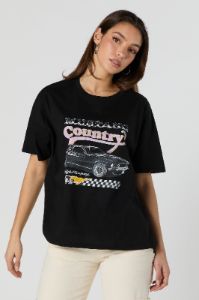 Mustang Country Graphic Boyfriend T-Shirt sold by Charlotte Russe