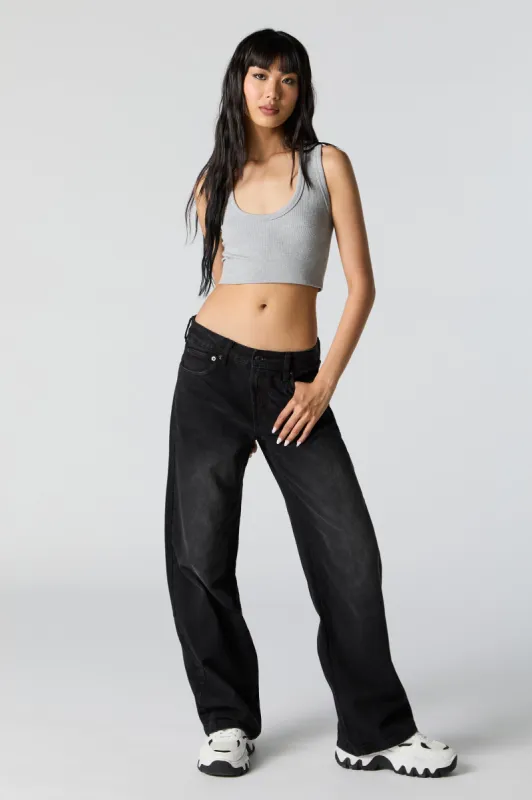 Black Wash Low Rise Skater Jean sold by Charlotte Russe