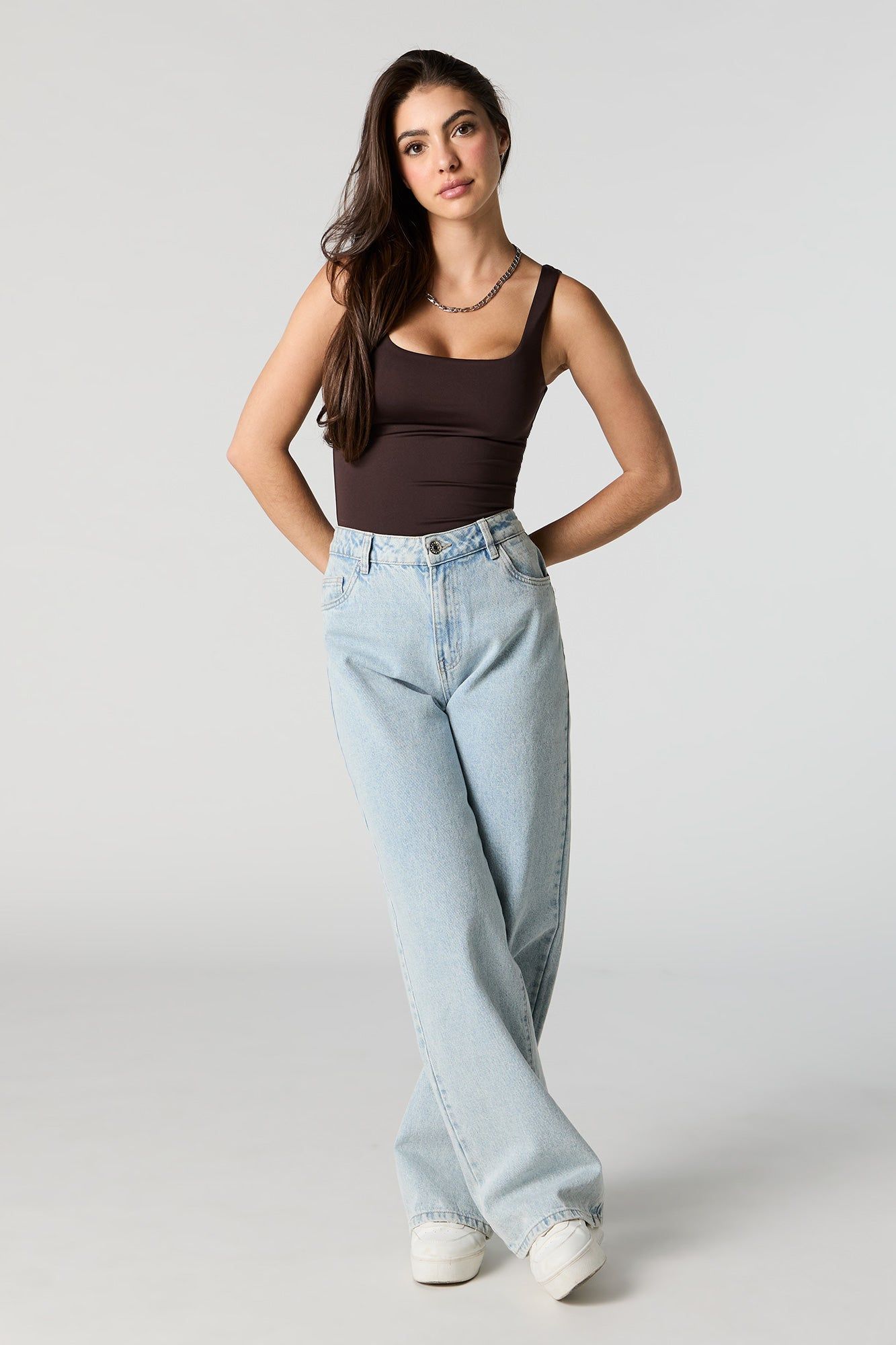 Contour Square Neck Tank Bodysuit sold by Charlotte Russe product image thumbnail 3