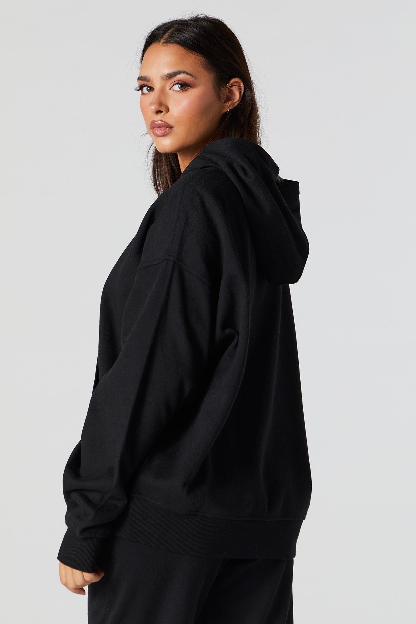 Oversized Fleece Hoodie sold by Charlotte Russe product image thumbnail 2