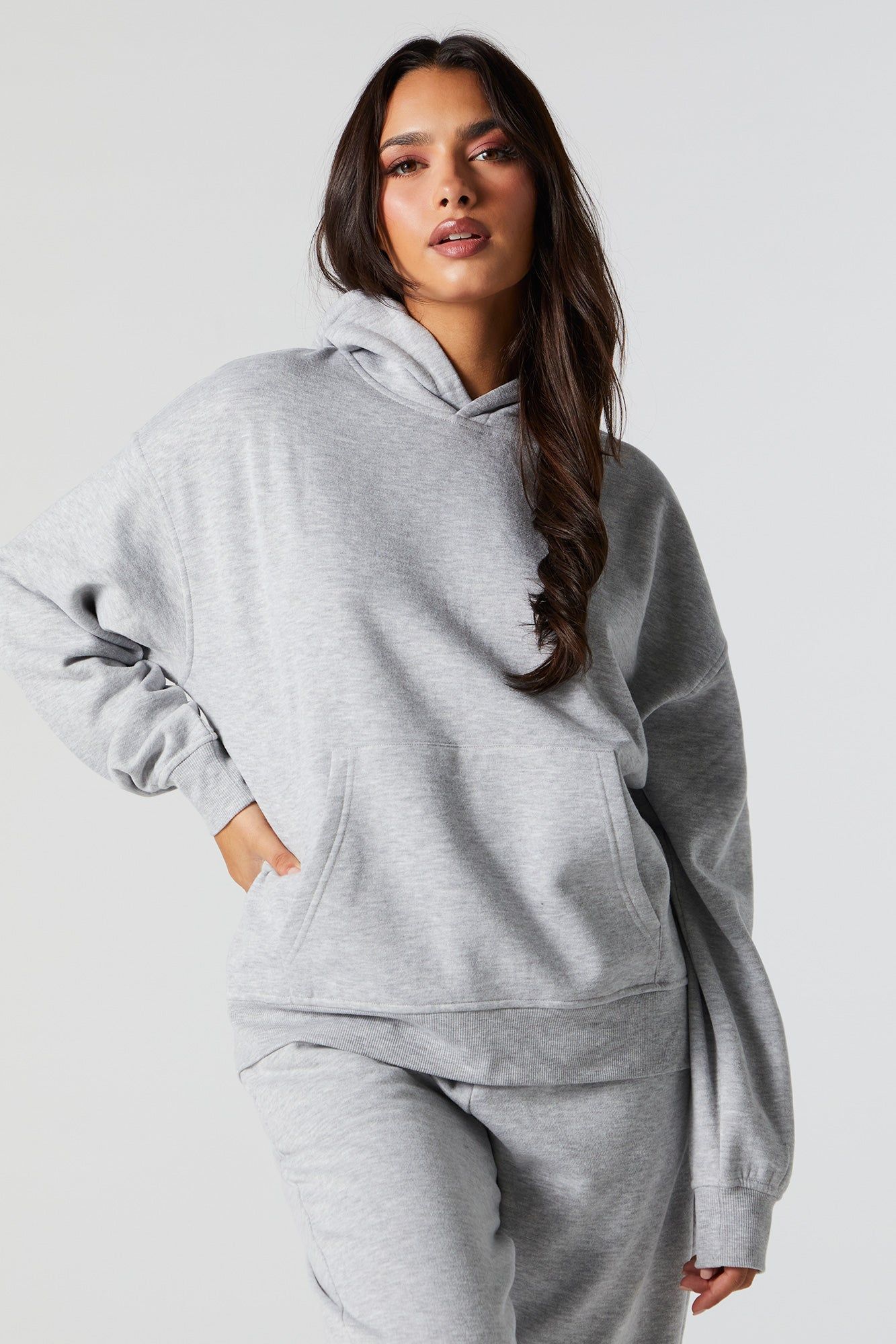 Oversized Fleece Hoodie sold by Charlotte Russe product image thumbnail 4