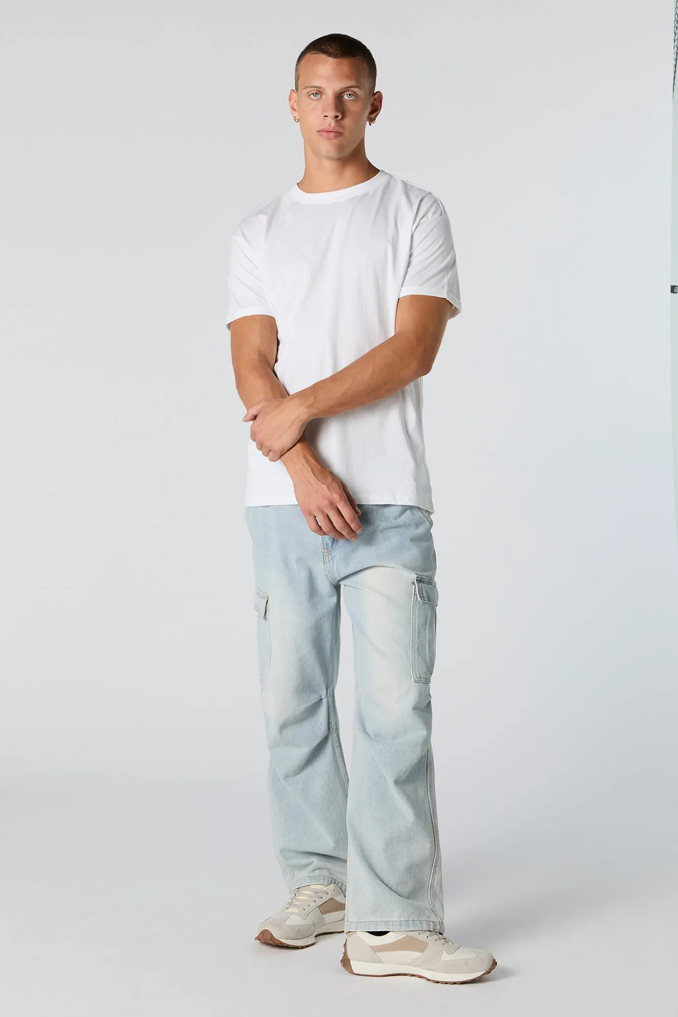 Rolled Sleeve Crewneck T-Shirt sold by Charlotte Russe product image thumbnail 3