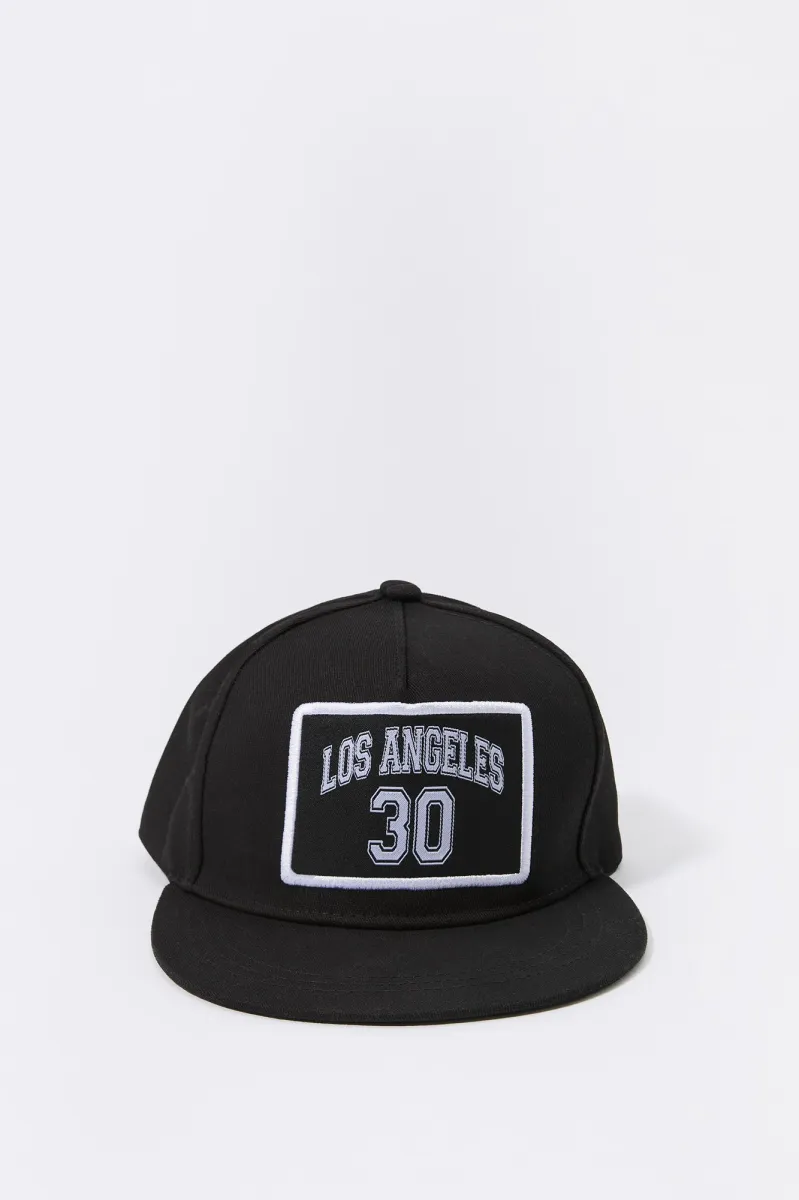 Los Angeles Embroidered Snapback Hat sold by Charlotte Russe