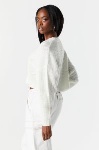 Boxy Cropped Knit Sweater sold by Charlotte Russe