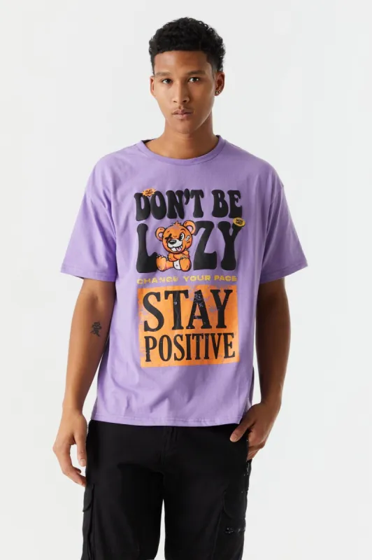 Don't Be Lazy Graphic Relaxed T-Shirt sold by Charlotte Russe