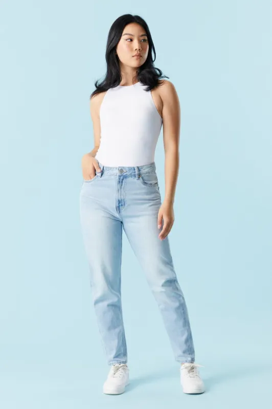 Refuge Light Wash Mom Jean sold by Charlotte Russe