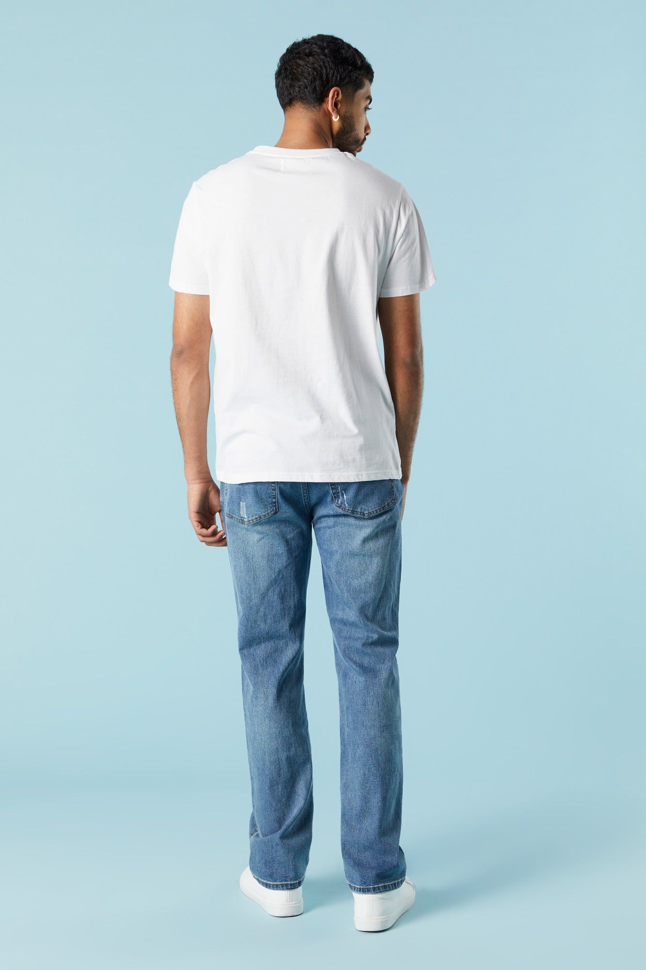 Medium Wash Distressed Regular Jean sold by Charlotte Russe product image thumbnail 3