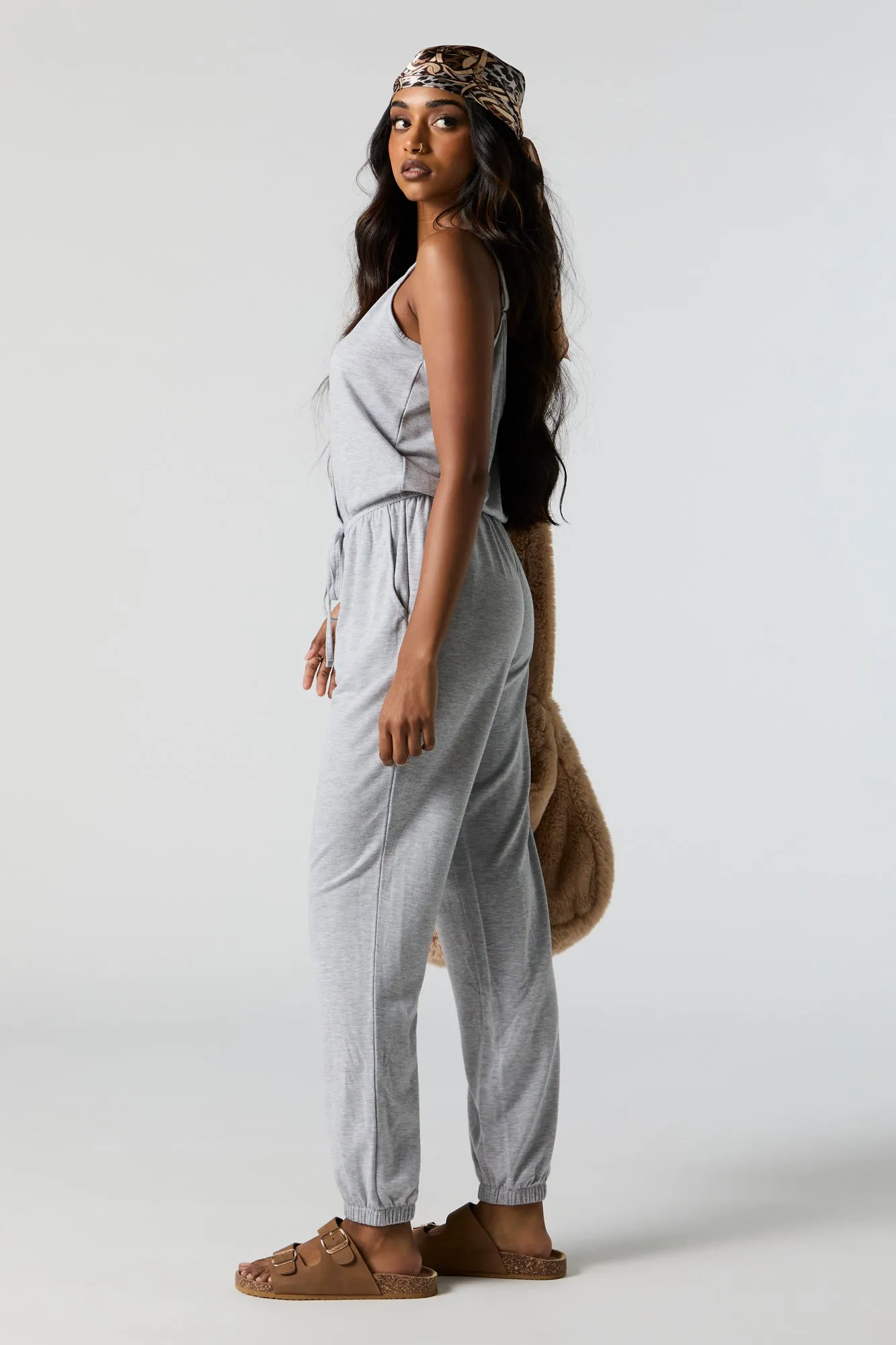 Button-Up Cami Jumpsuit sold by Charlotte Russe product image thumbnail 5