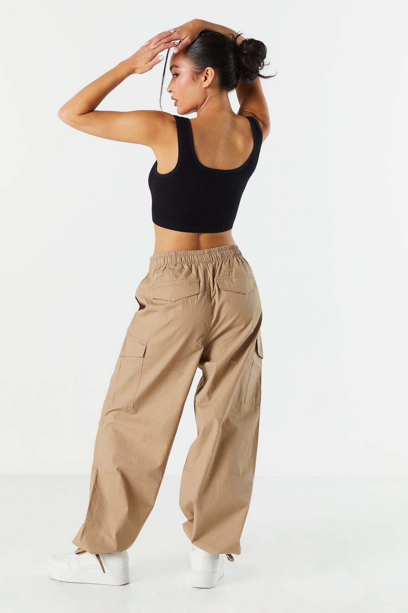 Drawstring Cargo Parachute Pant sold by Charlotte Russe product image thumbnail 3