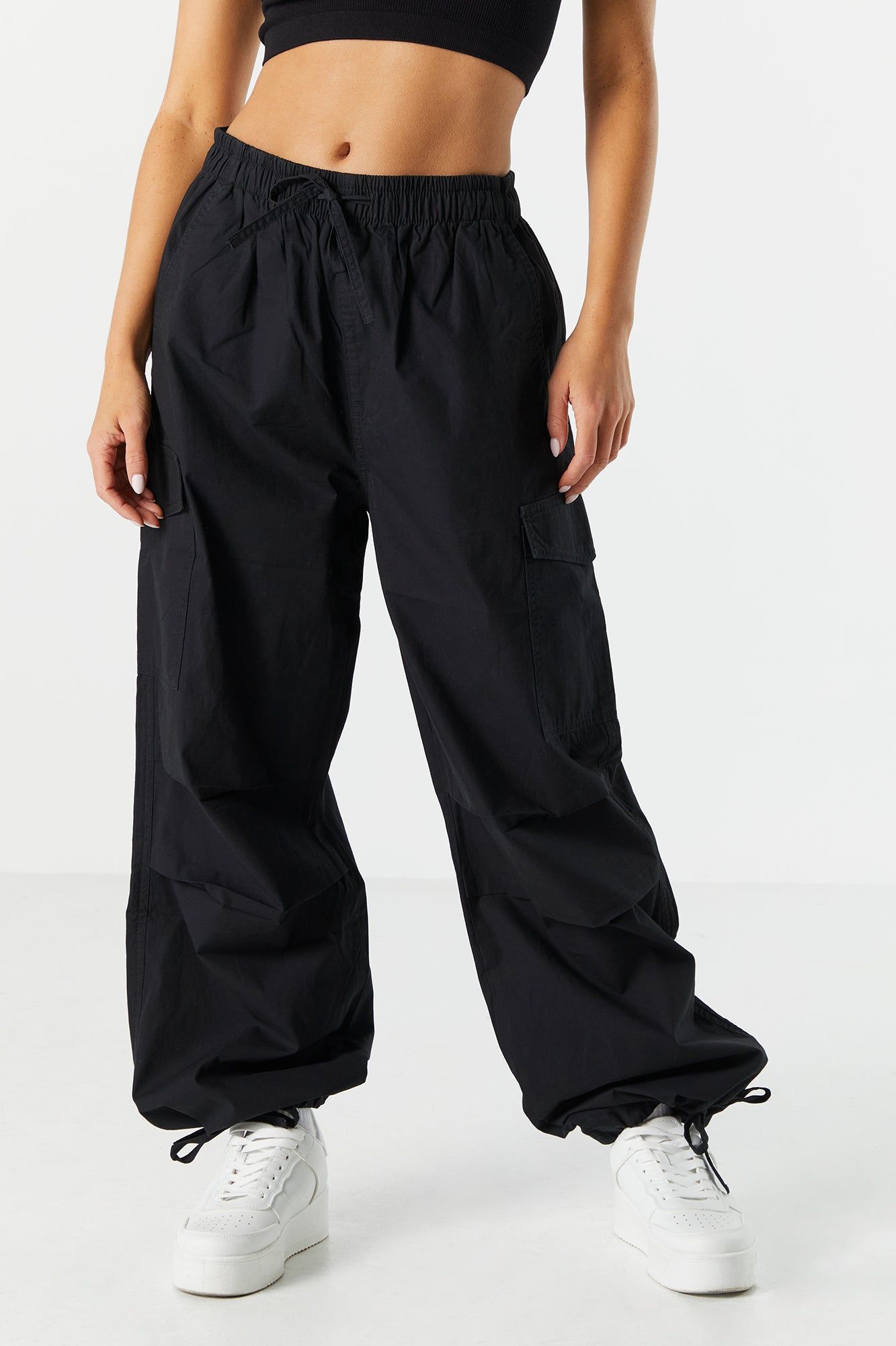 Drawstring Cargo Parachute Pant sold by Charlotte Russe product image thumbnail 5