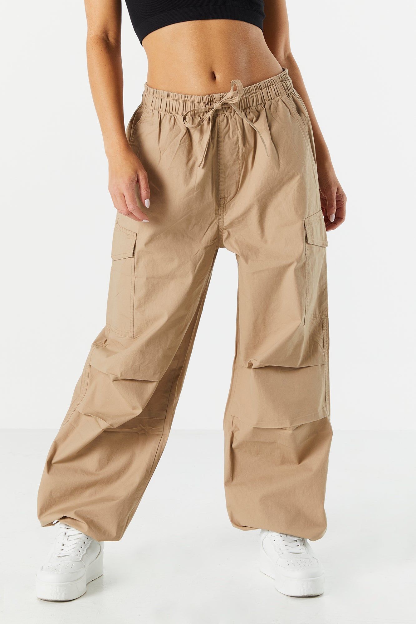 Drawstring Cargo Parachute Pant sold by Charlotte Russe product image thumbnail 2