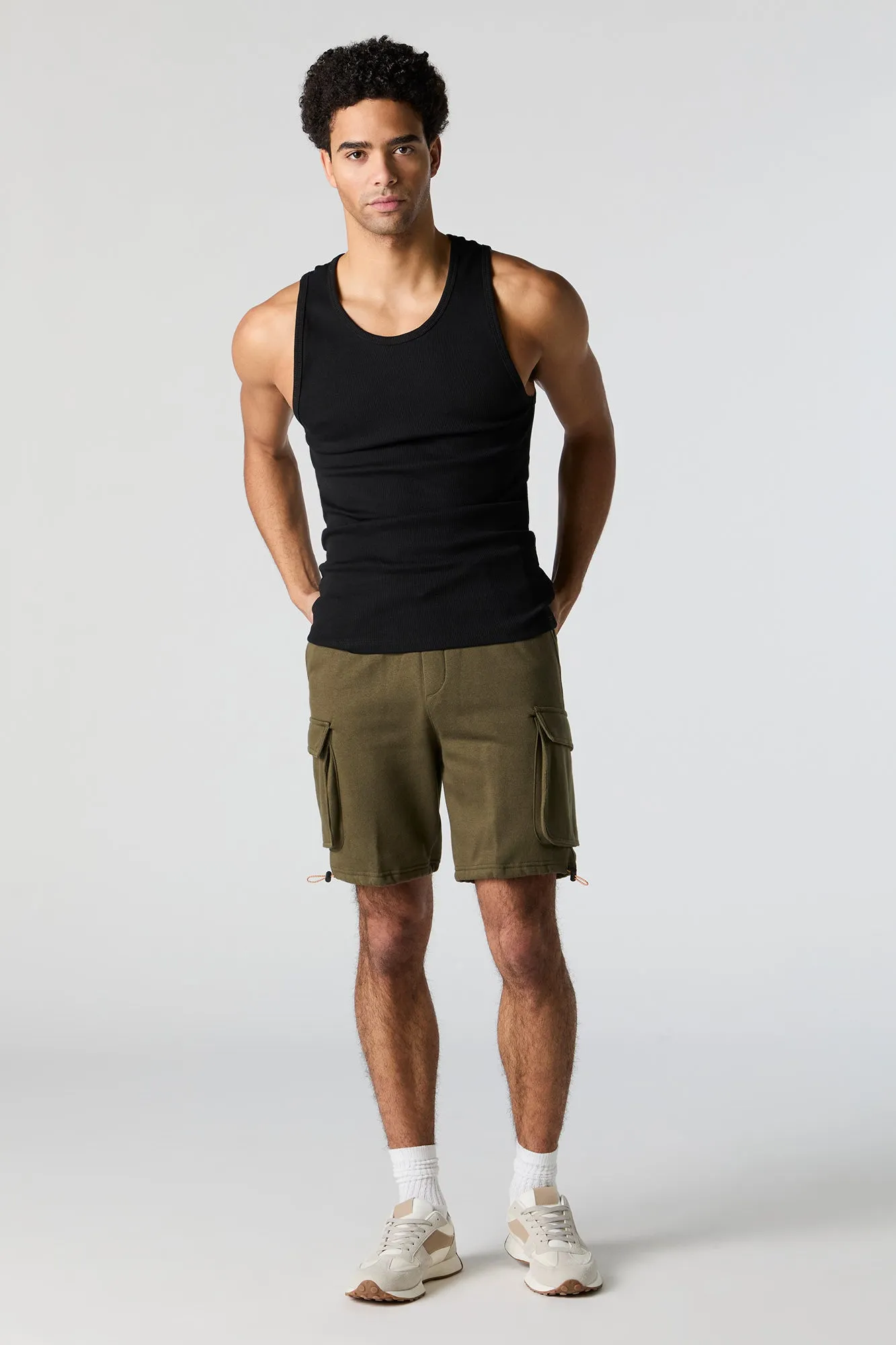 Fleece Toggle Hem Cargo Short sold by Charlotte Russe product image thumbnail 4